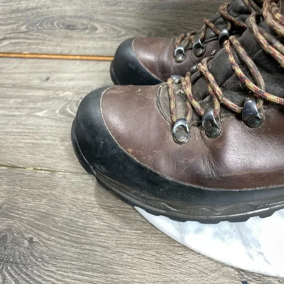 Schnees Boots Mens 8.5 Brown Leather Event Lace Up Heavy Steel Toe Hunting Tough